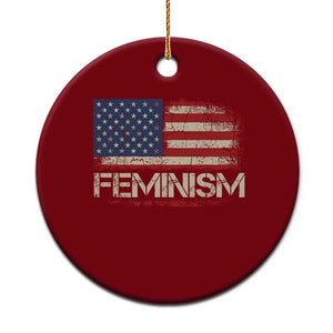 Feminism Feminist American Flag Ceramic Ornament Patriotic Womens Rights
