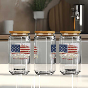 Feminism Feminist American Flag Glass Can Patriotic Womens Rights