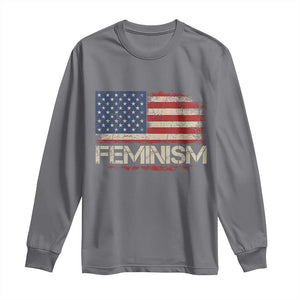 Feminism Feminist American Flag Long Sleeve Shirt Patriotic Womens Rights