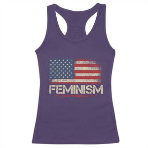 Feminism Feminist American Flag Racerback Tank Top Patriotic Womens Rights