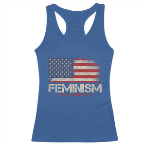 Feminism Feminist American Flag Racerback Tank Top Patriotic Womens Rights