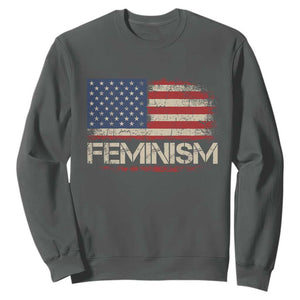 Feminism Feminist American Flag Sweatshirt Patriotic Womens Rights