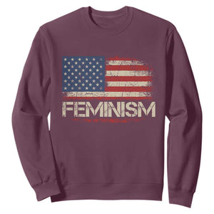 Feminism Feminist American Flag Sweatshirt Patriotic Womens Rights