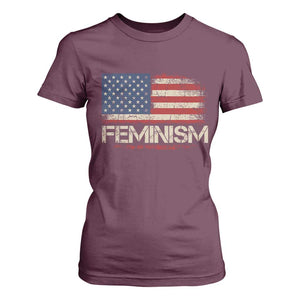Feminism Feminist American Flag T Shirt For Women Patriotic Womens Rights