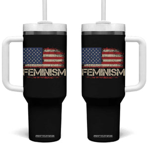 Feminism Feminist American Flag Tumbler With Handle Patriotic Womens Rights