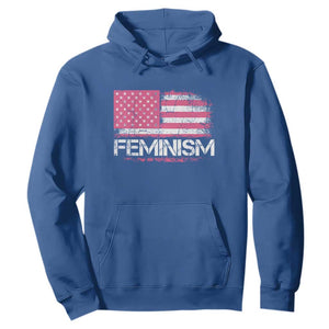 Feminism Feminist Pink American Flag Hoodie Patriotic Womens Rights