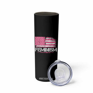 Feminism Feminist Pink American Flag Skinny Tumbler Patriotic Womens Rights