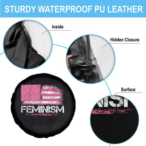 Feminism Feminist Pink American Flag Spare Tire Cover Patriotic Womens Rights