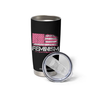 Feminism Feminist Pink American Flag Tumbler Cup Patriotic Womens Rights