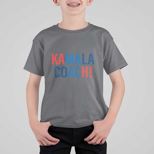 Harris Walz T Shirt For Kid Kamala Coach 2024 Presidential Election TS11 Charcoal Print Your Wear