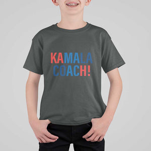 Harris Walz T Shirt For Kid Kamala Coach 2024 Presidential Election TS11 Dark Heather Print Your Wear