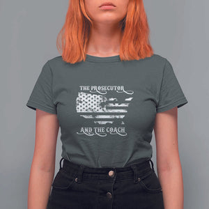 Harris Walz 2024 T Shirt For Women The Prosecutor And The Coach Vintage American Flag TS11 Dark Heather Print Your Wear