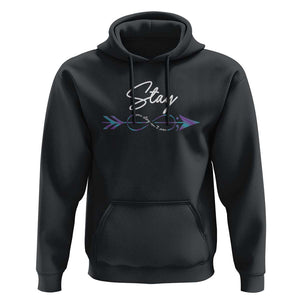 Suicide Prevention Awareness Hoodie Stay Your Story Isn't Over Arrow Semicolon TS11 Black Print Your Wear