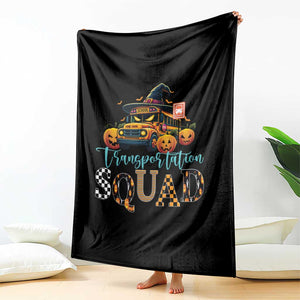 Halloween School Bus Driver Throw Blanket Transportation Squad Pumpkin Witch TS11 Print Your Wear