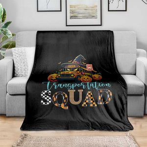 Halloween School Bus Driver Throw Blanket Transportation Squad Pumpkin Witch TS11 Print Your Wear