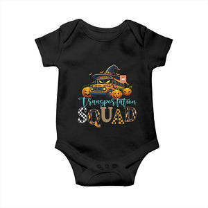 Halloween School Bus Driver Baby Onesie Transportation Squad Pumpkin Witch TS11 Black Print Your Wear