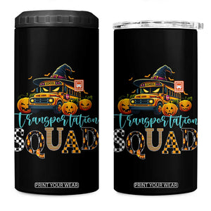 Halloween School Bus Driver 4 in 1 Can Cooler Tumbler Transportation Squad Pumpkin Witch TS11 One Size: 16 oz Black Print Your Wear