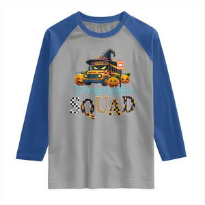 Halloween School Bus Driver Raglan Shirt Transportation Squad Pumpkin Witch TS11 Sport Gray Royal Print Your Wear