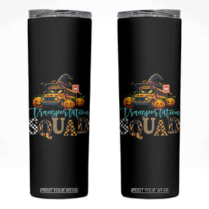 Halloween School Bus Driver Skinny Tumbler Transportation Squad Pumpkin Witch TS11 Black Print Your Wear