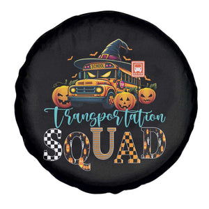 Halloween School Bus Driver Spare Tire Cover Transportation Squad Pumpkin Witch TS11 Print Your Wear