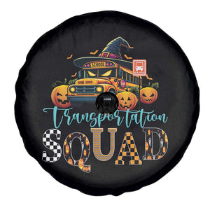 Halloween School Bus Driver Spare Tire Cover Transportation Squad Pumpkin Witch TS11 Print Your Wear