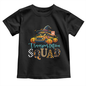 Halloween School Bus Driver Toddler T Shirt Transportation Squad Pumpkin Witch TS11 Black Print Your Wear
