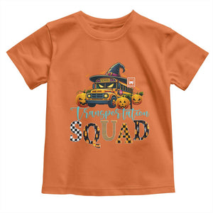 Halloween School Bus Driver Toddler T Shirt Transportation Squad Pumpkin Witch TS11 Orange Print Your Wear