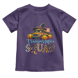 Halloween School Bus Driver Toddler T Shirt Transportation Squad Pumpkin Witch TS11 Purple Print Your Wear