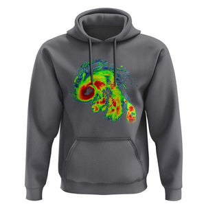 Hurricane Helene Hoodie Meteorologist Weather Radar Image Storm Chasing TS11 Charcoal Print Your Wear