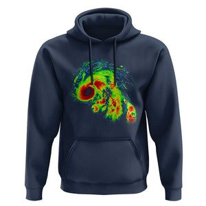 Hurricane Helene Hoodie Meteorologist Weather Radar Image Storm Chasing TS11 Navy Print Your Wear