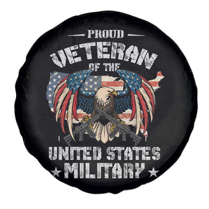 Proud Veteran Of The Military Spare Tire Cover Veteran's Day Eagle American Flag TS11 Print Your Wear