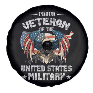 Proud Veteran Of The Military Spare Tire Cover Veteran's Day Eagle American Flag TS11 Print Your Wear