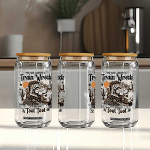 I Am Not Always A Train Wreck Just Kidding Toot Toot Glass Can Funny Thanksgiving Turkey TS11 Print Your Wear