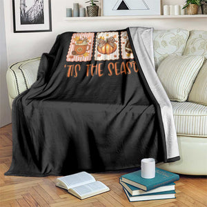 Tis The Season Fall Thanksgiving Throw Blanket American Football Pumpkin Postage Stamps TS11 Print Your Wear