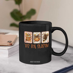 Tis The Season Fall Thanksgiving Coffee Mug American Football Pumpkin Postage Stamps TS11 Print Your Wear