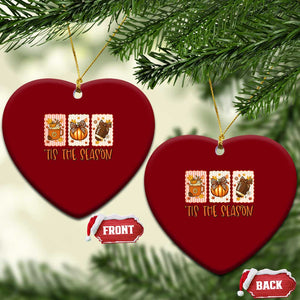 Tis The Season Fall Thanksgiving Ceramic Ornament American Football Pumpkin Postage Stamps TS11 Print Your Wear