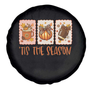 Tis The Season Fall Thanksgiving Spare Tire Cover American Football Pumpkin Postage Stamps TS11 Print Your Wear