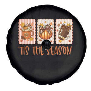 Tis The Season Fall Thanksgiving Spare Tire Cover American Football Pumpkin Postage Stamps TS11 Print Your Wear