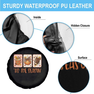 Tis The Season Fall Thanksgiving Spare Tire Cover American Football Pumpkin Postage Stamps TS11 Print Your Wear