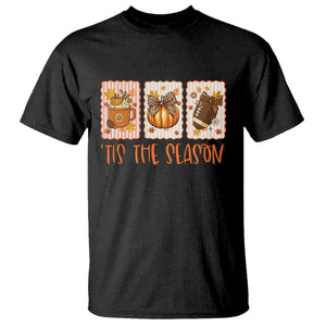 Tis The Season Fall Thanksgiving T Shirt American Football Pumpkin Postage Stamps TS11 Black Print Your Wear