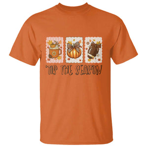 Tis The Season Fall Thanksgiving T Shirt American Football Pumpkin Postage Stamps TS11 Orange Print Your Wear