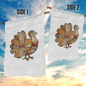Thanksgiving Vintage Patchwork Gobble Turkey Garden Flag TS11 Print Your Wear