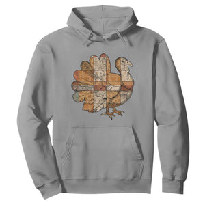 Thanksgiving Vintage Patchwork Gobble Turkey Hoodie TS11 Sport Gray Print Your Wear