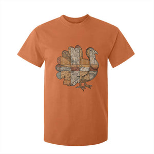 Thanksgiving Vintage Patchwork Gobble Turkey T Shirt For Kid TS11 Orange Print Your Wear