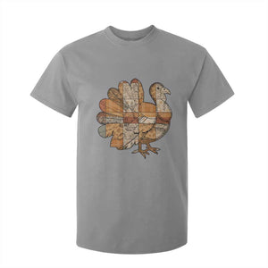 Thanksgiving Vintage Patchwork Gobble Turkey T Shirt For Kid TS11 Sport Gray Print Your Wear