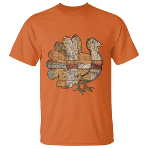 Thanksgiving Vintage Patchwork Gobble Turkey T Shirt TS11 Orange Print Your Wear