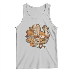 Thanksgiving Vintage Patchwork Gobble Turkey Tank Top TS11 Ash Print Your Wear