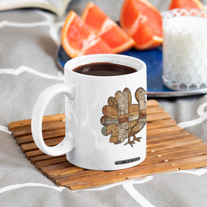 Thanksgiving Vintage Patchwork Gobble Turkey Coffee Mug TS11 Print Your Wear