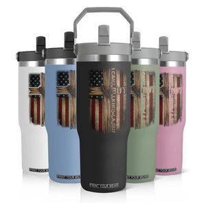 I Cant But I Know A Guy Flip Straw Tumbler Funny Christian Jesus Cross TS11 Print Your Wear