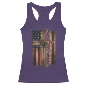 I Cant But I Know A Guy Racerback Tank Top Funny Christian Jesus Cross TS11 Purple Print Your Wear